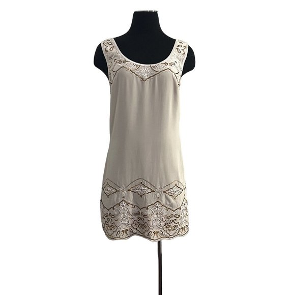 Forever New Dresses & Skirts - Forever New Silk Embroidered Sequin Sleeveless Chiffon Dress Size 8 XS Party